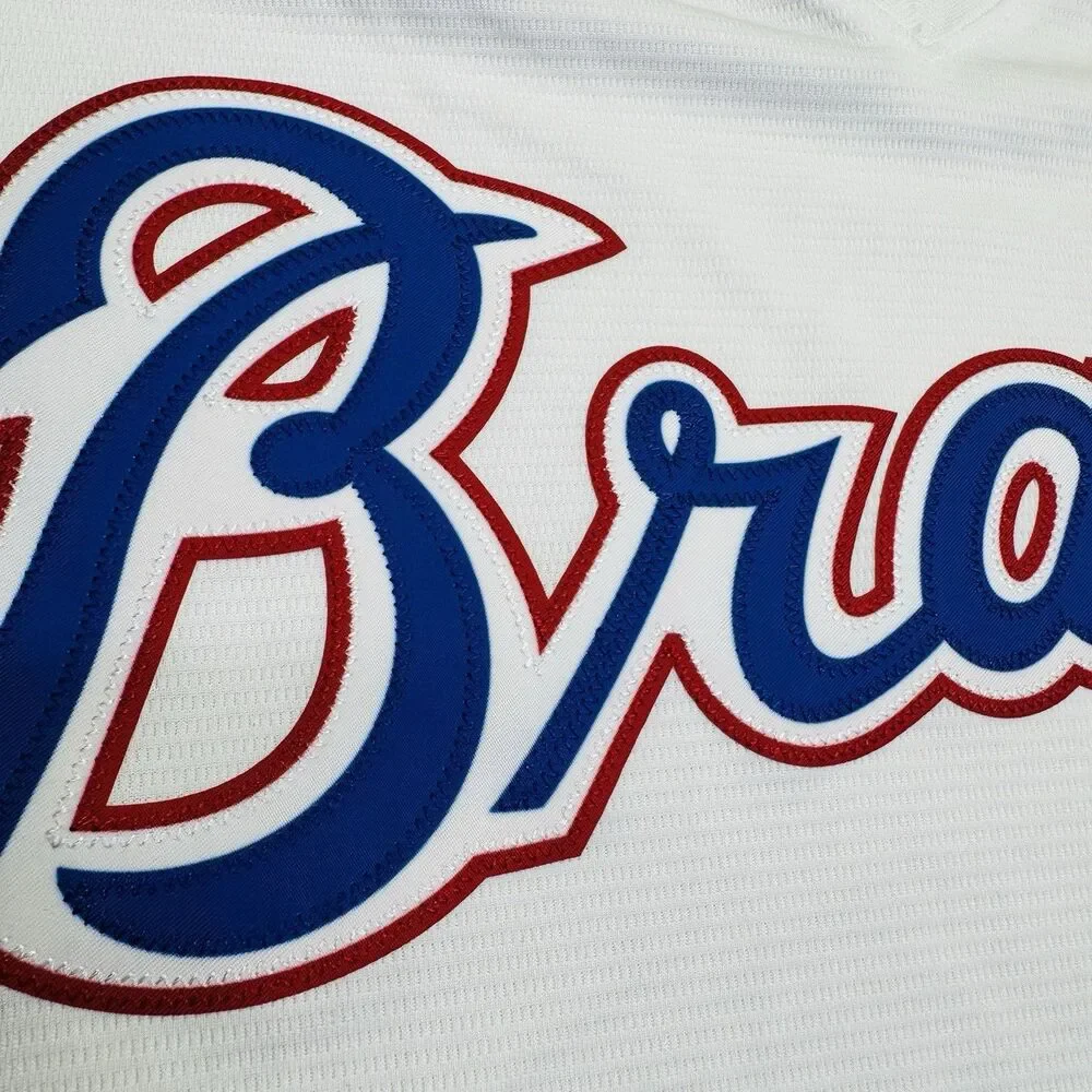 NWOT Atlanta Braves Nike Cooperstown Collection Throwback Blank Jersey LG